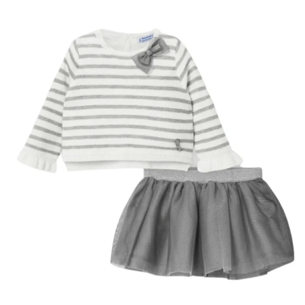 MAYORAL BABY GIRL SWEATER WITH TULLE SKIRT NWOT